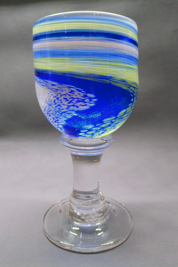 脚付きワイングラス大型 Tall Spiral Stemware Wine Glass