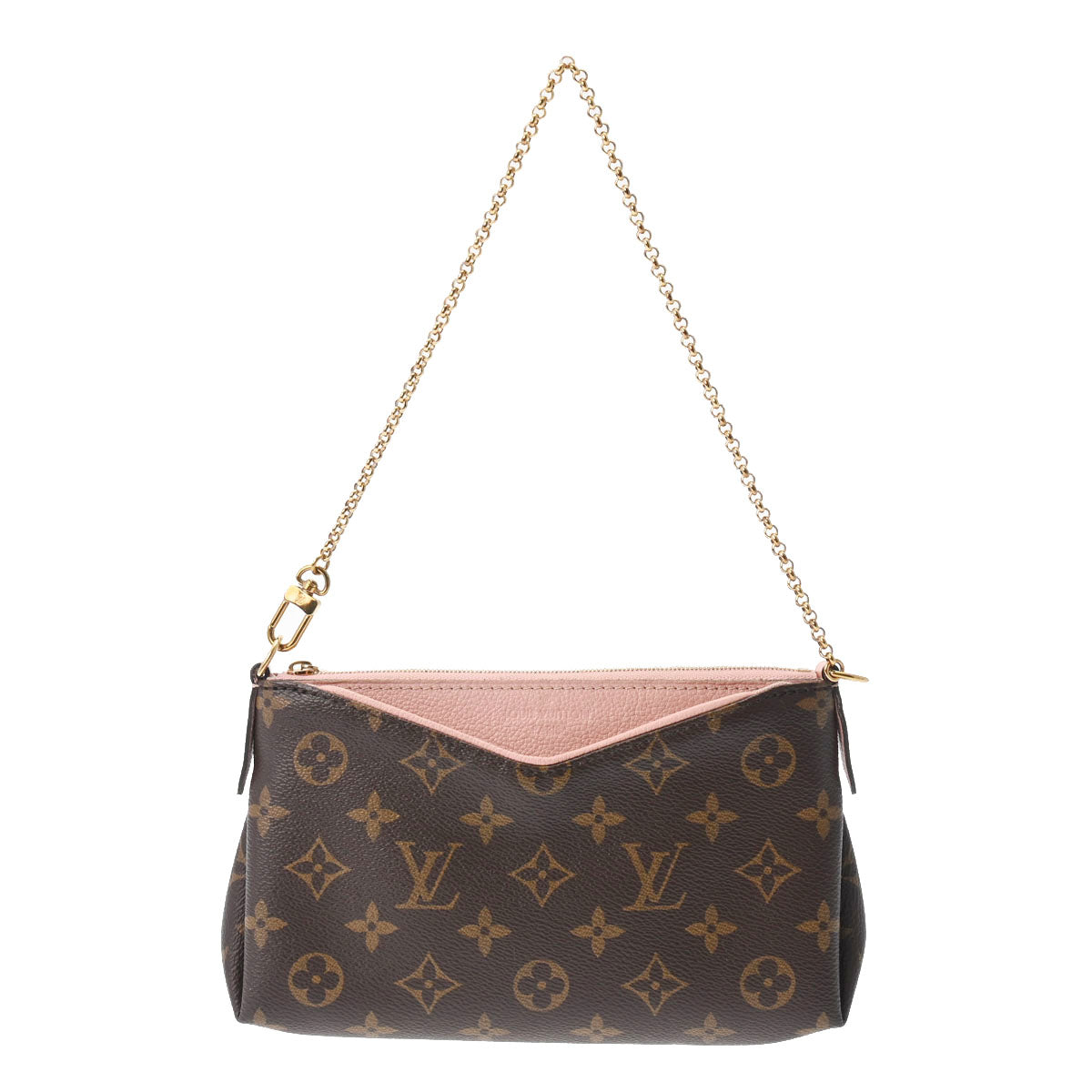 LOUIS VUITTON ルイヴィトン モノグラム パラスクラッチ 2WAY ローズプードル M44037 レディース モノグラムキャンバス ショルダーバッグ ABランク 中古 