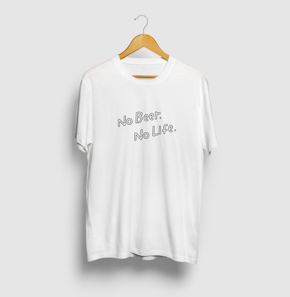 NO BEER NO LIFE ノービアーノーライフー ビールロゴTシャツ 4