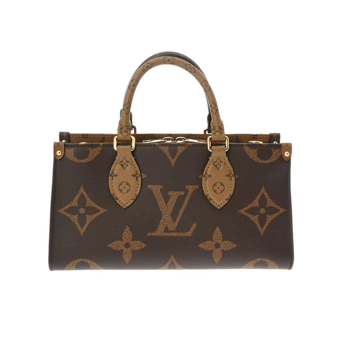 LOUIS VUITTON ルイヴィトン モノグラムリバース オンザゴー EW 2WAYショルダー ブラウン M46653 レディース モノグラムキャンバス ハンドバッグ 新同 中古 