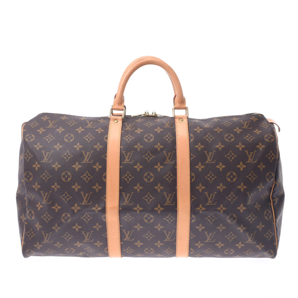 LOUIS VUITTON ルイヴィトン モノグラム キーポル50 ブラウン M41426 ユニセックス モノグラムキャンバス ボストンバッグ ABランク 中古 