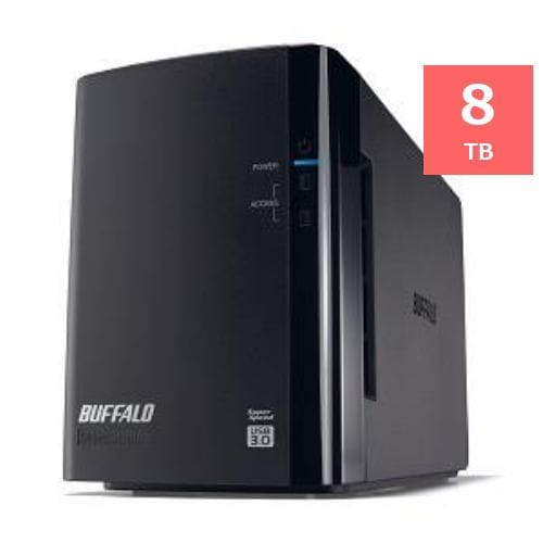 バッファロー HD-WL8TU3／R1J ドライブステーション ミラーリング機能搭載USB3.0用 外付けHDD 4TB×2 2ドライブモデル