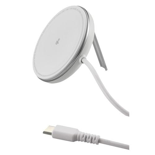 エレコム W-MA06WH 2WayマグネットQi2規格対応ワイヤレス充電器(15W・卓上)