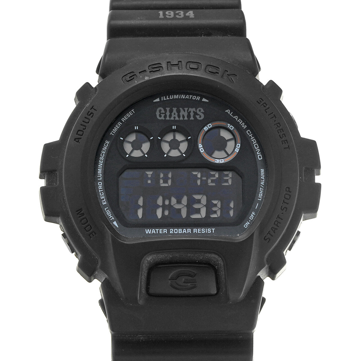 CASIO カシオ G-SHOCK 読売ジャイアンツコラボ DW-6900 メンズ SS/ラバー 腕時計 クォーツ Aランク 中古 