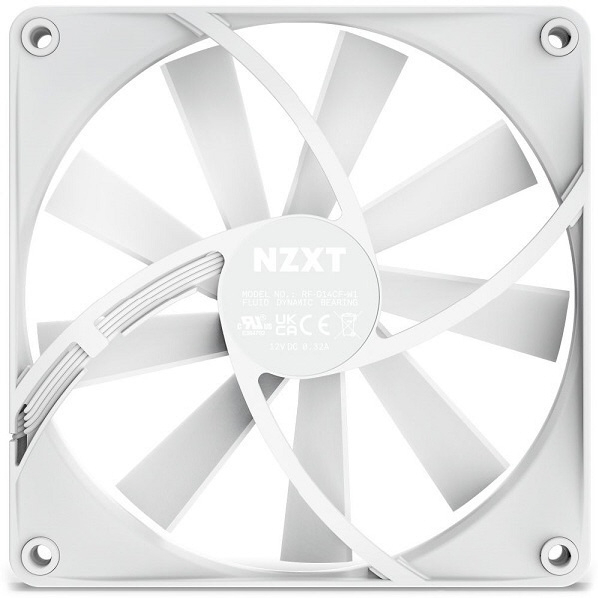 NZXT 140mm 低騒音エアフローファン ホワイト RF-Q14SF-W1