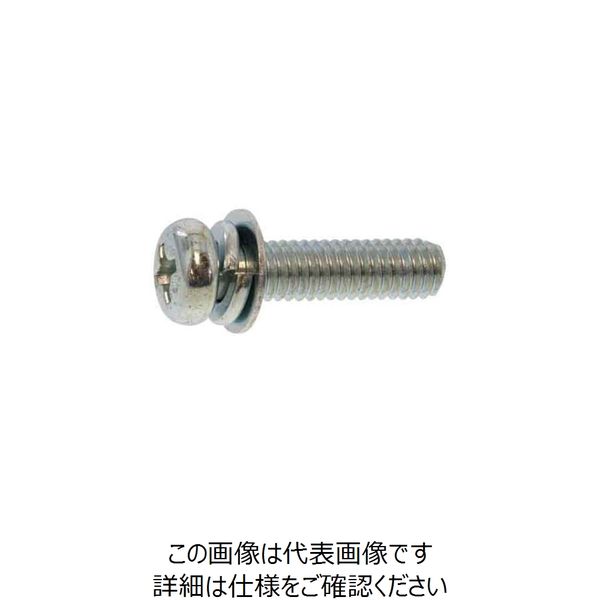 SUNCO 三価ホワイト （+）ナベP＝4（ウス板 4 × 6 （1500本入） 260-9776（直送品）