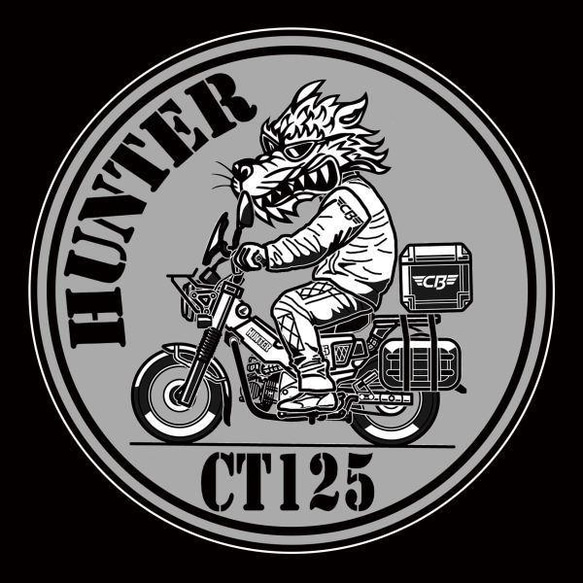 HUNTER ハンター CT125 COOLBIKERS クールバイカーズ ウルフ CUB カブヌシ 株主 ステッカー