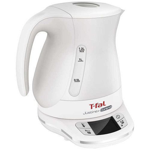 ティファール(T-FAL)KO7551JP 電気ケトル ジャスティンプラスコントロール ホワイト 1.2L