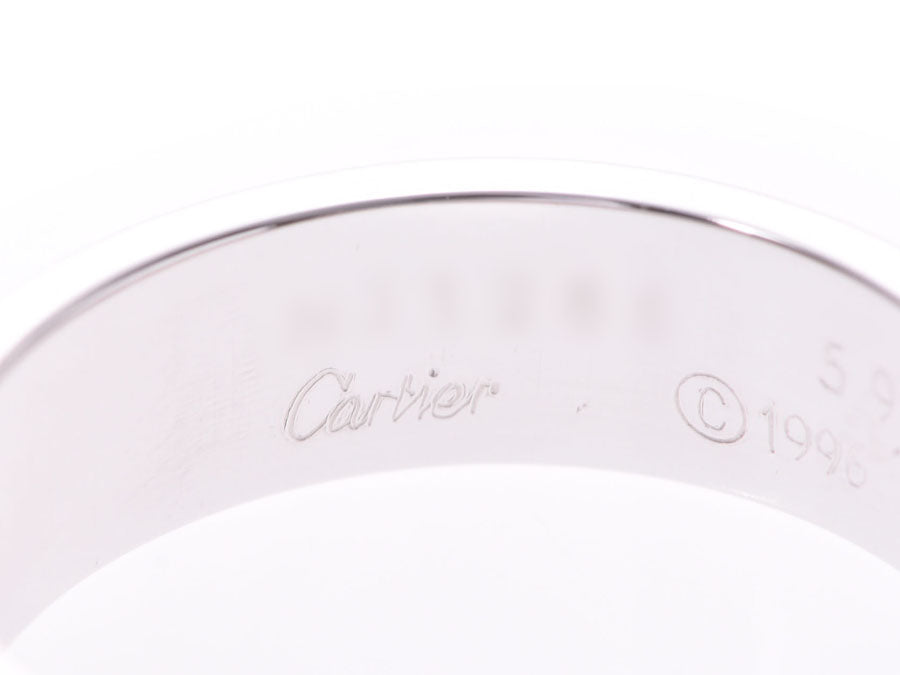 カルティエ ラブリング #59 メンズ レディース WG 8.9g 指輪 Aランク 美品 CARTIER 中古 