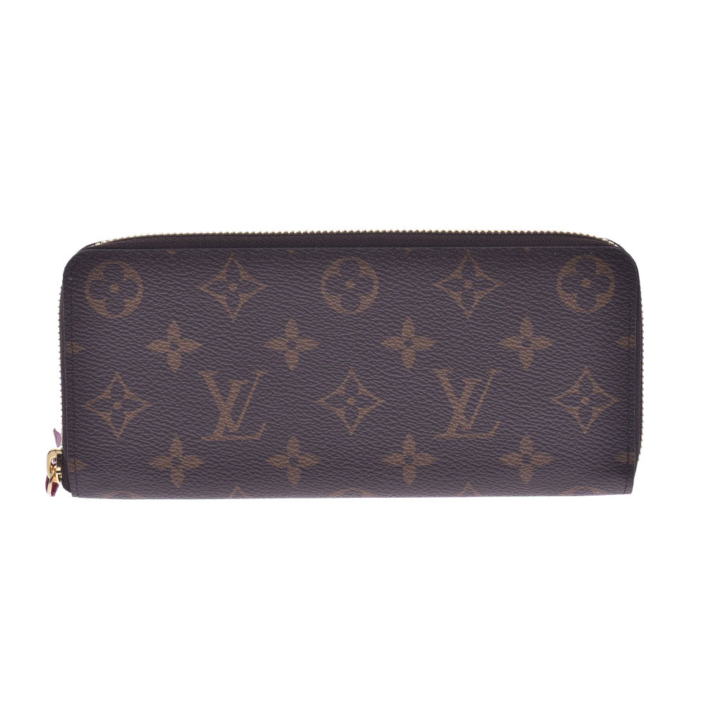 LOUIS VUITTON ルイヴィトン モノグラム ポルトフォイユクレマンス フューシャ M60742 ユニセックス 長財布 未使用 