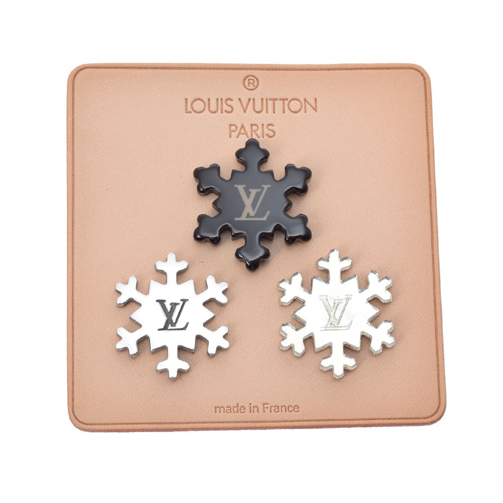 LOUIS VUITTON ルイヴィトン エトワール・デ・ネイジ ピンバッチ ブラウン/シルバー ユニセックス プラスチック ブローチ Aランク 中古 