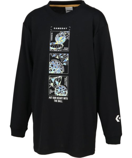 CONVERSE コンバース バスケット JRプリントロングスリーブシャツ Tシャツ 長袖 ロンT