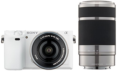 ソニー SONY ミラーレス一眼 α6000 ダブルズームレンズキット E PZ 16-50mm F3.5-5.6 OSS + E 55-210mm F4.5-6.3 OSS【中古品】