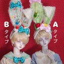 『sweets heaven』 ????耳(ワイヤー入り)クリームソーダ カチューシャ単品売りＡタイプ (60cmドール対応サイズ)