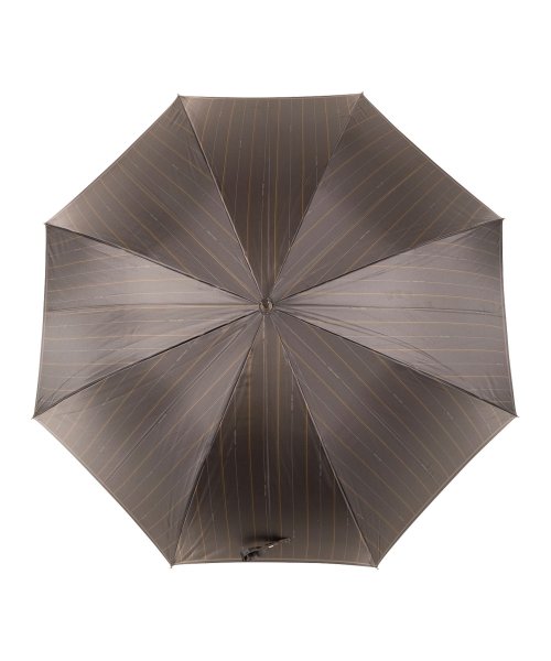 ミラショーン mila schon 傘 長傘 雨傘 メンズ 65cm 軽量 ストライプ プリント LONG UMBRELLA ダーク ブラウン ブルー ダーク