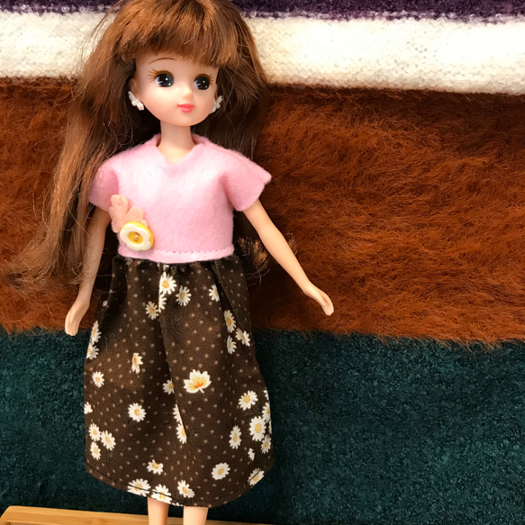 図書館でお勉強コーデ リカちゃん ハンドメイド 服