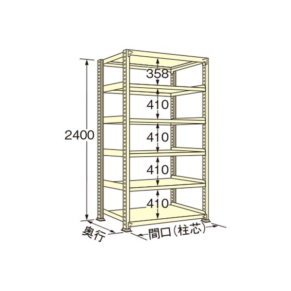 扶桑金属工業 中量ラック WG2412M06T（直送品）