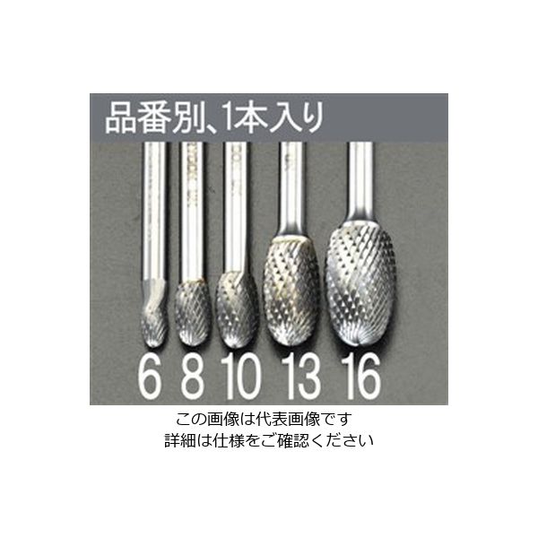 エスコ 13x22mm/ 6mm軸 超硬カッター EA819JG-13 1セット(2本)（直送品）