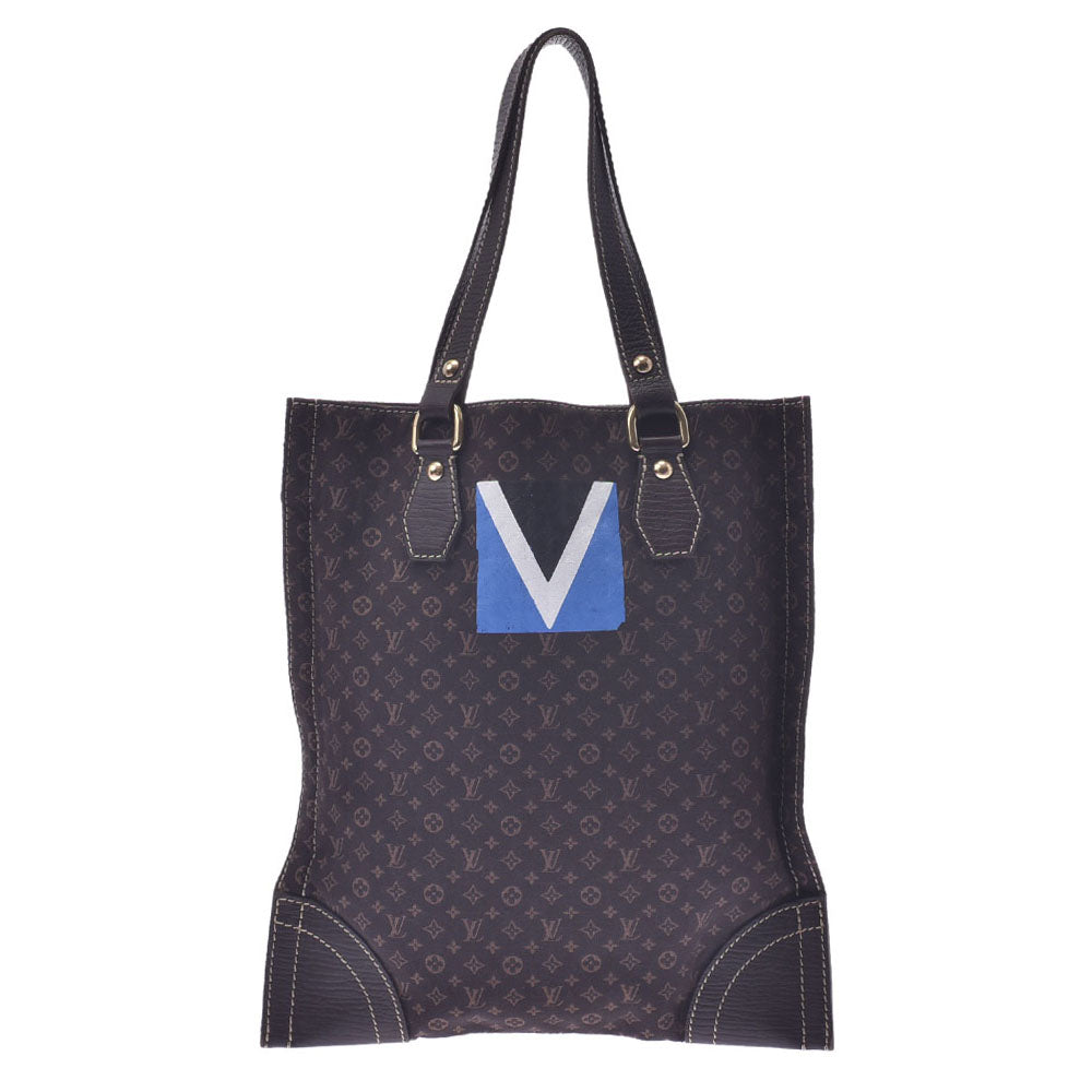 LOUIS VUITTON ルイヴィトン モノグラム タンジェ モノグラムミニイニシャル  茶 M40023 メンズ キャンバス /レザー トートバッグ Bランク 中古 