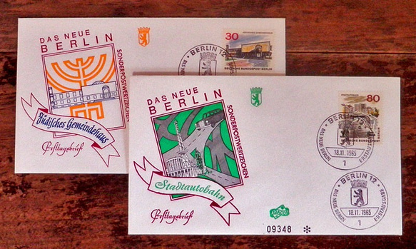 ドイツヴィンテージFDC「First Day Cover」2枚セット 60’ｓ【Berlin】DA-FDCG025