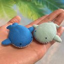 水色クジラと青クジラ