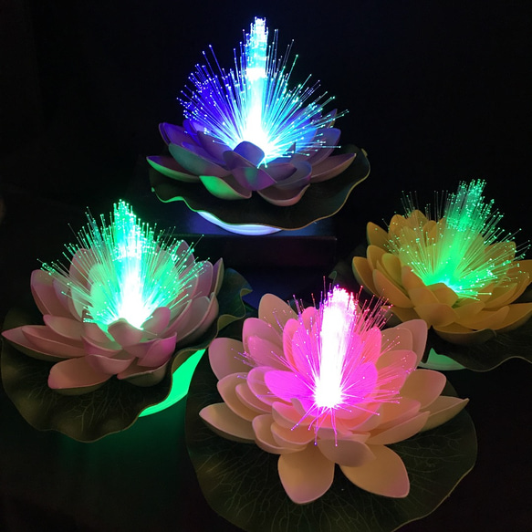 大輪　睡蓮　蓮　グラデーション　イルミネーション　ライト　間接照明　LED 仏花