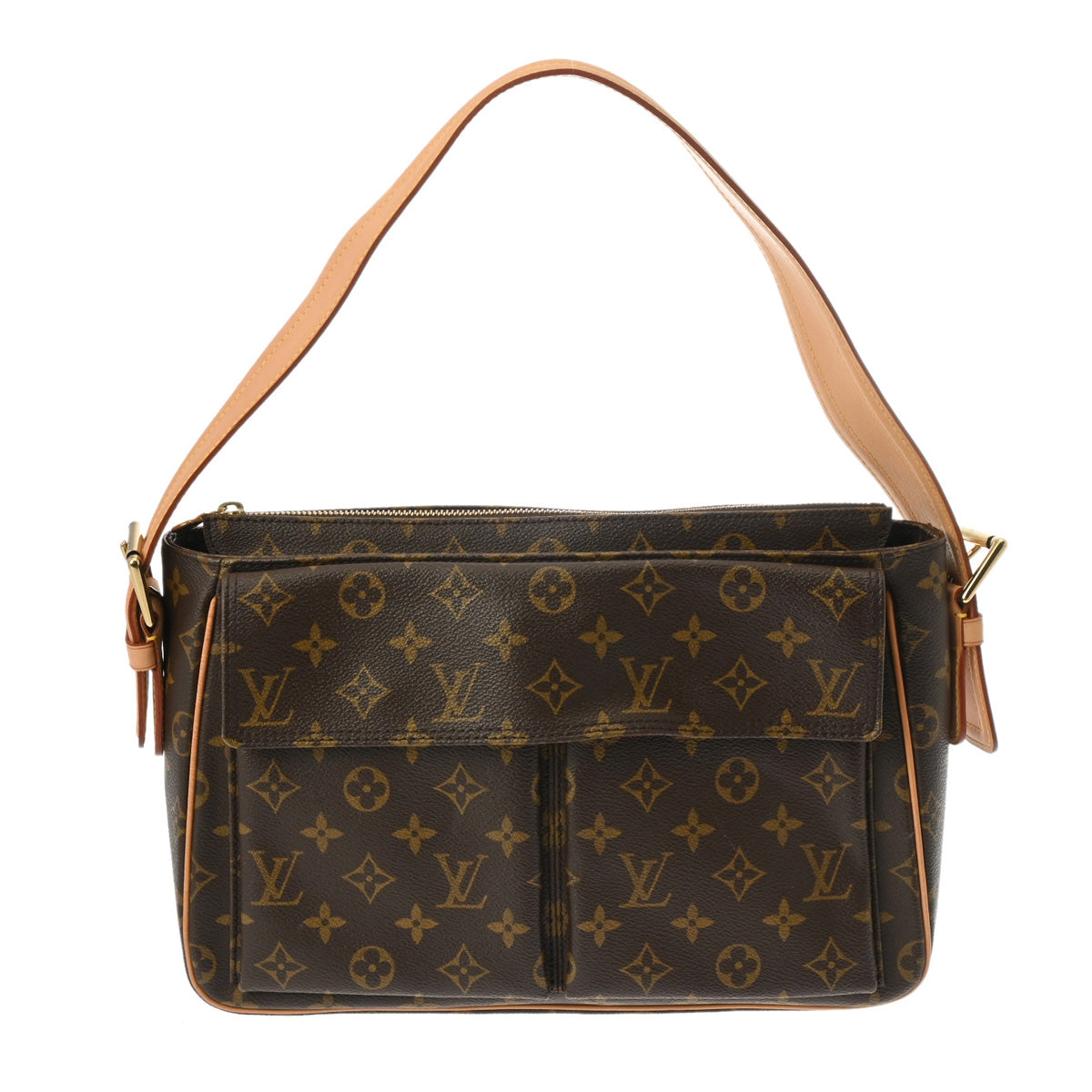 LOUIS VUITTON ルイヴィトン モノグラム ヴィバシテ GM セミショルダー ブラウン M51163 レディース モノグラムキャンバス ハンドバッグ Aランク 中古 