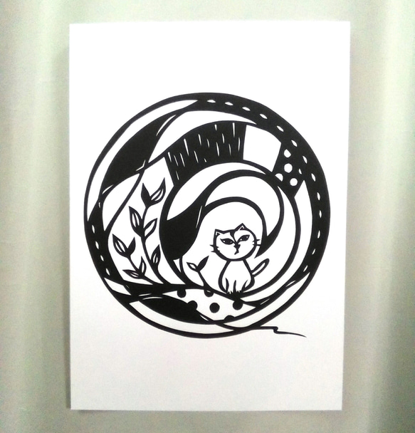 【切り絵】原画　A5サイズ　plant10