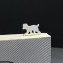 Dog-BookMark-15　トイプードル　シルバーブックマーク　しおり　犬　イヌ