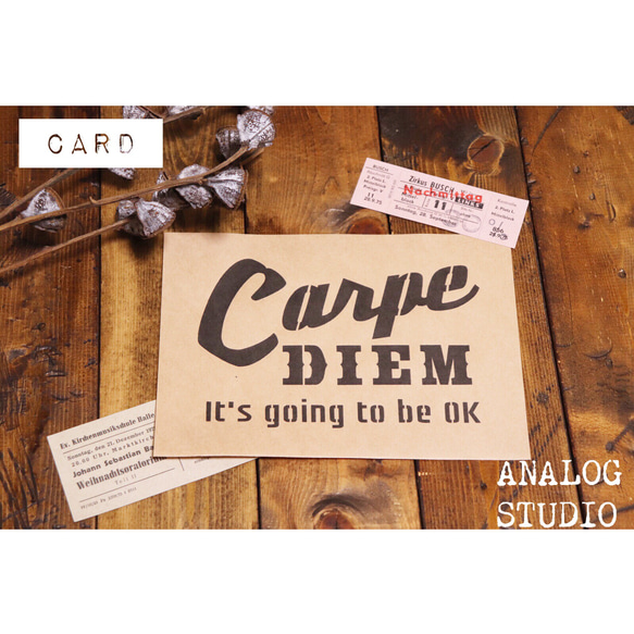 【A6】ステンシルシート『CARPE』送料無料