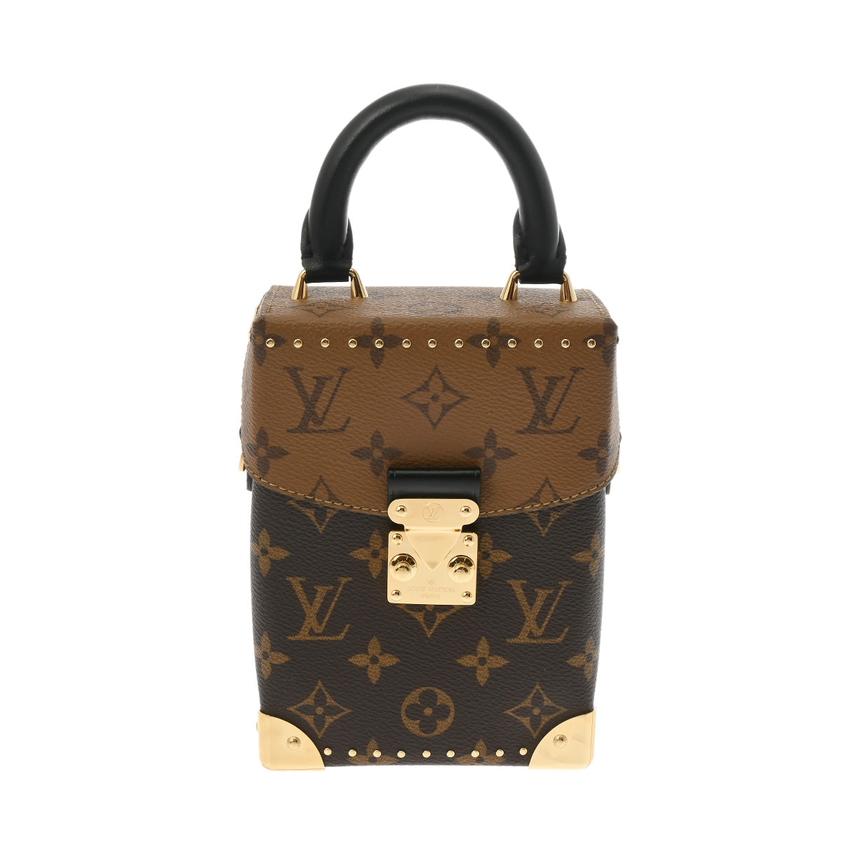 LOUIS VUITTON ルイヴィトン モノグラムリバース カメラボックス 2WAY ブラウン M82465 レディース モノグラムリバース ショルダーバッグ 新同 中古 