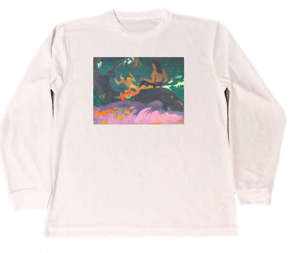 ポール・ゴーギャン ドライ　Tシャツ　名画　絵画　アート　グッズ　ゴーギャン　ファタタ・テ・ミティ　海辺で　ロング