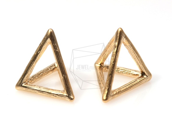 PDT-340-MG【2個入り】3Dトライアングルピラミッドペンダント,Triangle Pyramid Pendant