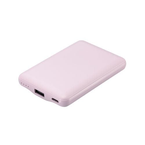 エレコム DE-C45-5000PU &me 薄型コンパクトモバイルバッテリー(5000mAh/3A/C×1＋A×1)