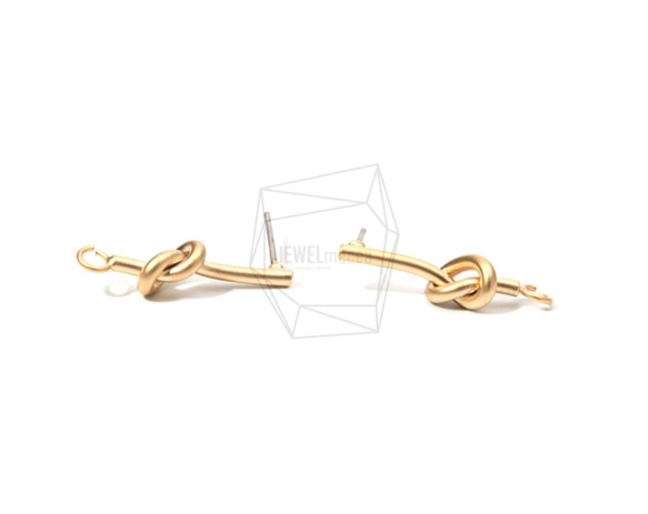 ERG-778-MG【2個入り】ノットピアス,Knot Post Earring/15mm X 25mm