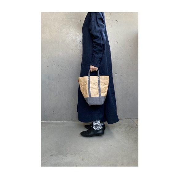 コメカミフクロ TATE TOTE(タテトート) S size -グレー-