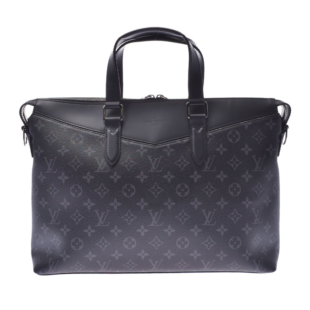 LOUIS VUITTON ルイヴィトン モノグラム ブリーフケース エクスプローラー 黒/グレー M40566 メンズ レザー ビジネスバッグ Aランク 中古 