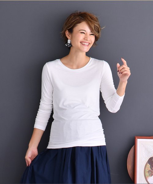 ソフトタッチシンプルストレッチＴ【マタニティ服／産後】マタニティトップス ルームウェア Ｔシャツ 妊娠 産前産後 春夏秋冬 オールシーズン 履き心地 サラサラ