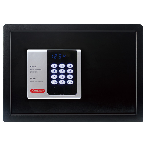 ディプロマット ホテル用金庫 16L HOTEL SAFE ブラック H25CS7021