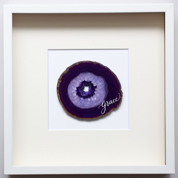 Wall letter◇grace／Wall decor／calligraphy agate slice