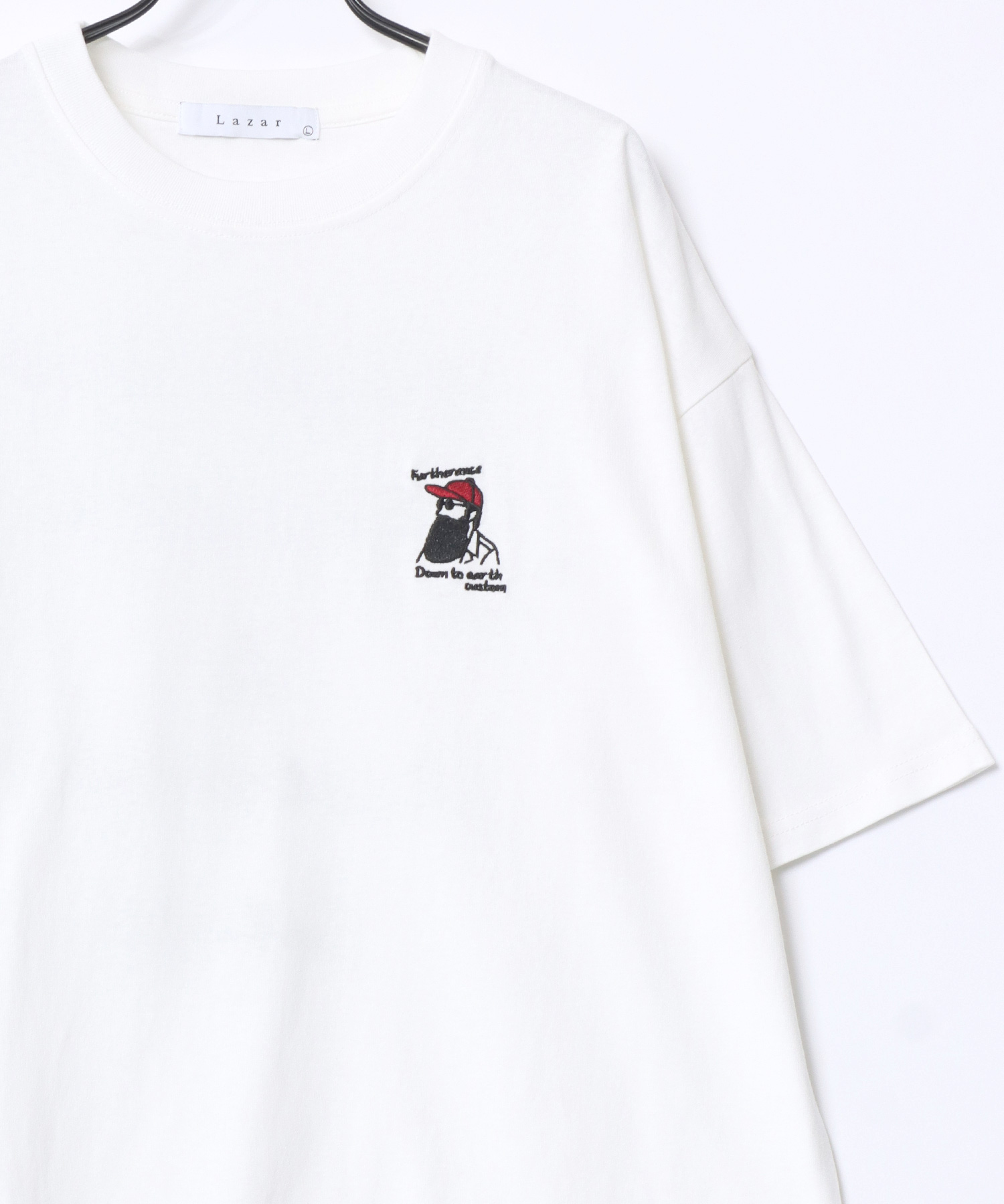 ラザル/【Lazar】別注 オーバーサイズ サングラス ヒゲオジ＆ガール ワンポイント 半袖Tシャ･･･