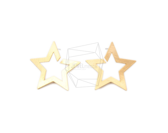 ERG-1143-MG【2個入り】スターブラシピアス,Star Brushed Earring Post