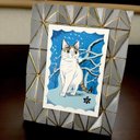 No.02 冬の雪山の猫のイラストのポストカード 【ネコペルタ】