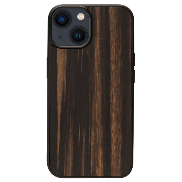 Man & Wood iPhone 14用天然木ケース Ebony I23621I14