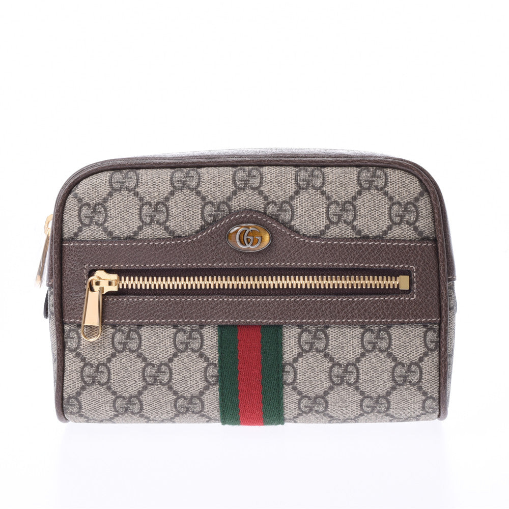 GUCCI グッチ オフィディア GGスプリーム スモールベルトバッグ グレージュ系  517076 ユニセックス PVC/レザー ウエストバッグ 未使用 