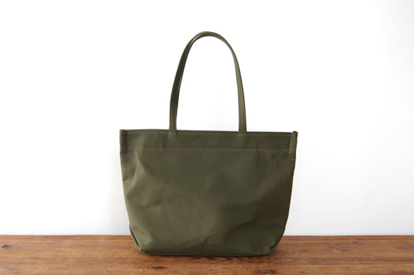 《Canvas》Simple tote Bag カーキ