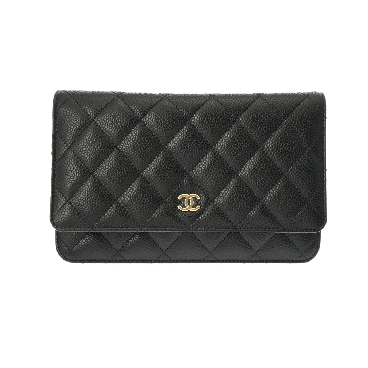 CHANEL シャネル マトラッセ チェーンウォレット 19cm 黒 ゴールド金具 AP0250 レディース キャビアスキン ショルダーバッグ 未使用 