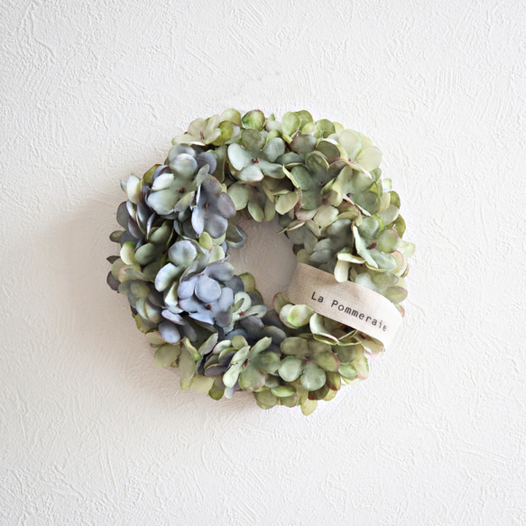 mini wreath 紫陽花 ★ 17cm blue×green