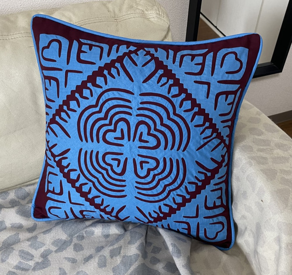 手作りキルトクッションカバーコットン (45x45 cm)  Quilt Cushion Cover