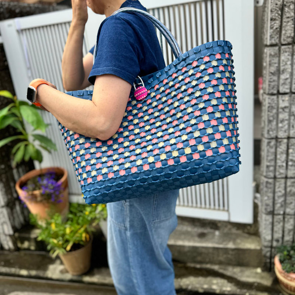 【受注制作】　--- MARCHE BAG ---　[ Dark Blue/ Size LL ]